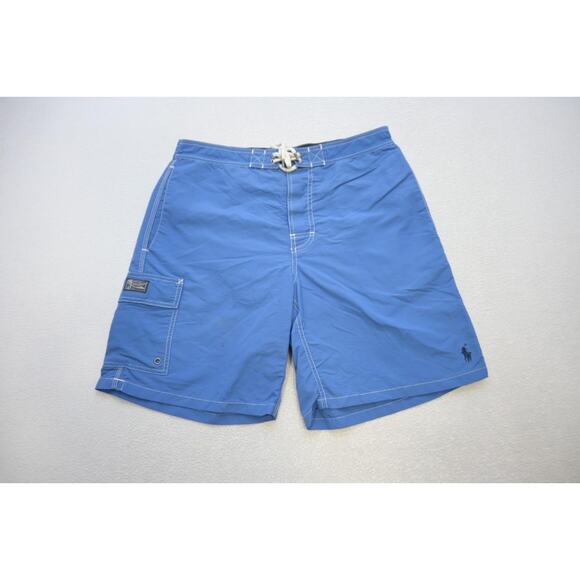 Polo Ralph Lauren Big Pony Swim Trunks Cargo Shorts Water Beach Mens Sz Medium - Picture 1 of 7